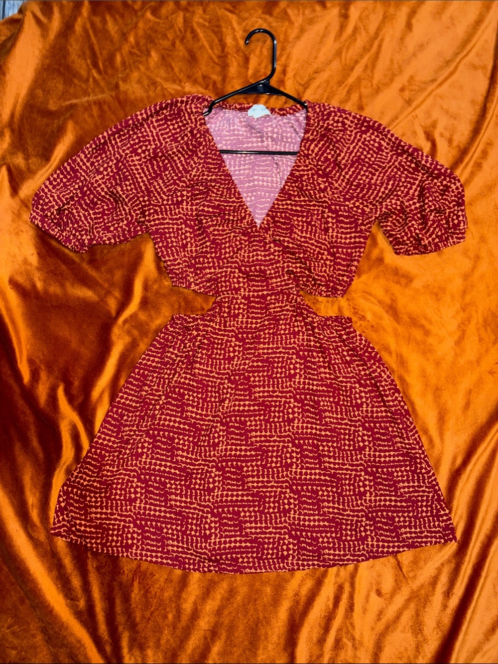 Open Edit - Orange Open-Side Cutout Dress – Size Medium - Picture 4 of 17